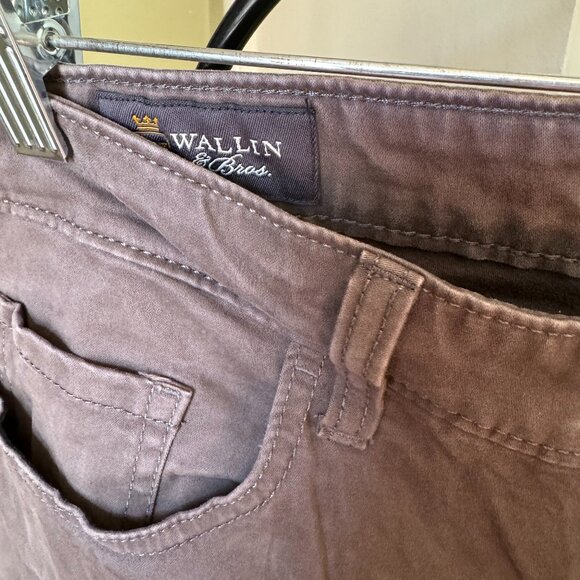 WALLIN BROS MEN PANT SIZE 33X29 DARK CHOCOLATE STRAIGHT STRETCH - Picture 1 of 5